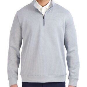 NWT Hickey Freeman Quarter Zip Pullover Medium Grey Mens Sz M